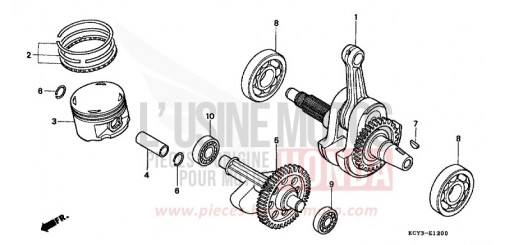 VILEBREQUIN/PISTON XR400R3 de 2003